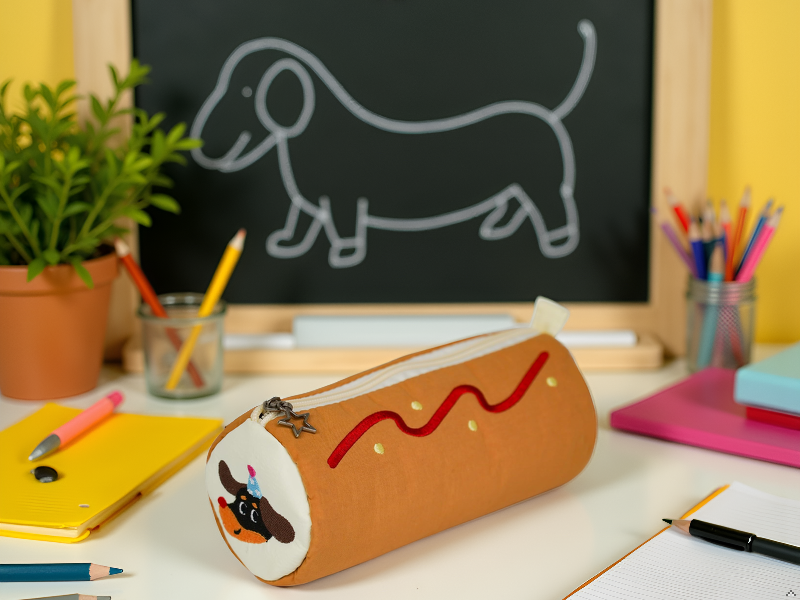 Cute Gift Hot Dog Pencil Pouch
