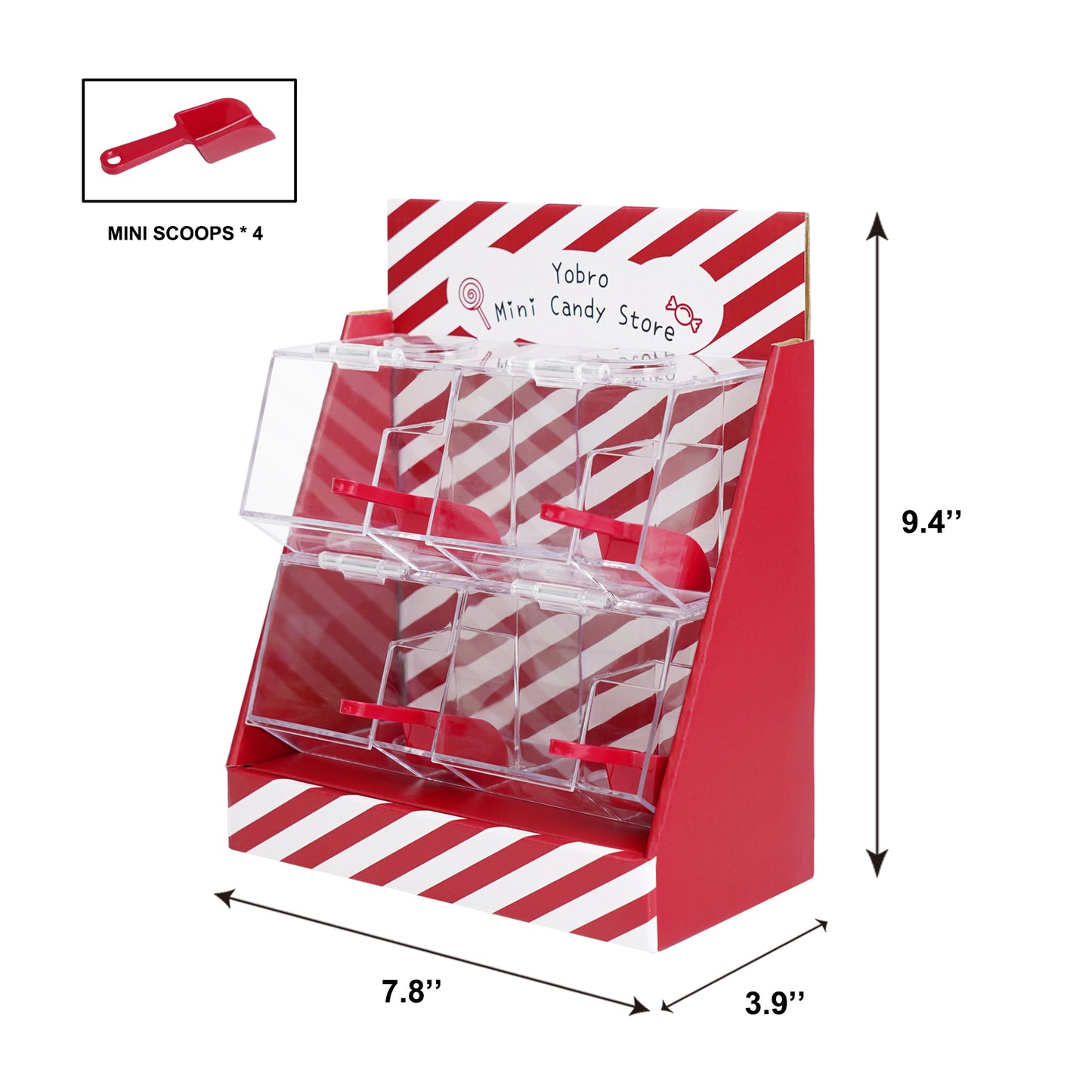 YOBRO Retro Candy Store Sweet Dispenser with Scoops WSG12848