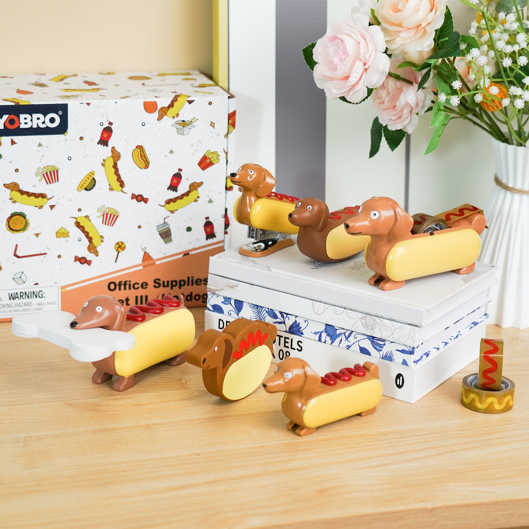 Hot Dog Office Supplies Set