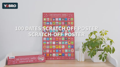 YOBRO 100 Dates Scratch Off Poster WSG9515