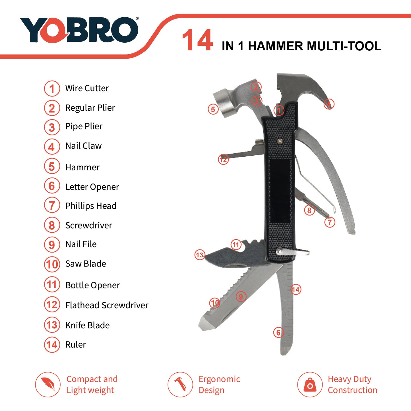YOBRO Hammer Multi-tool WSGWSG5875