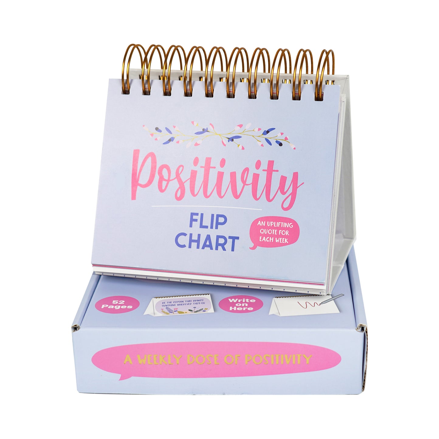 Positivity Motivational Weekly Calendar,Rose Blue