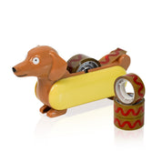 YOBRO Hotdog-Klebebandspender mit 4 Klebebändern (2 rote, 2 gelbe) 