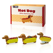 Hot Dog Desktop Accessory Kit with Stapler & Tape, Back to School