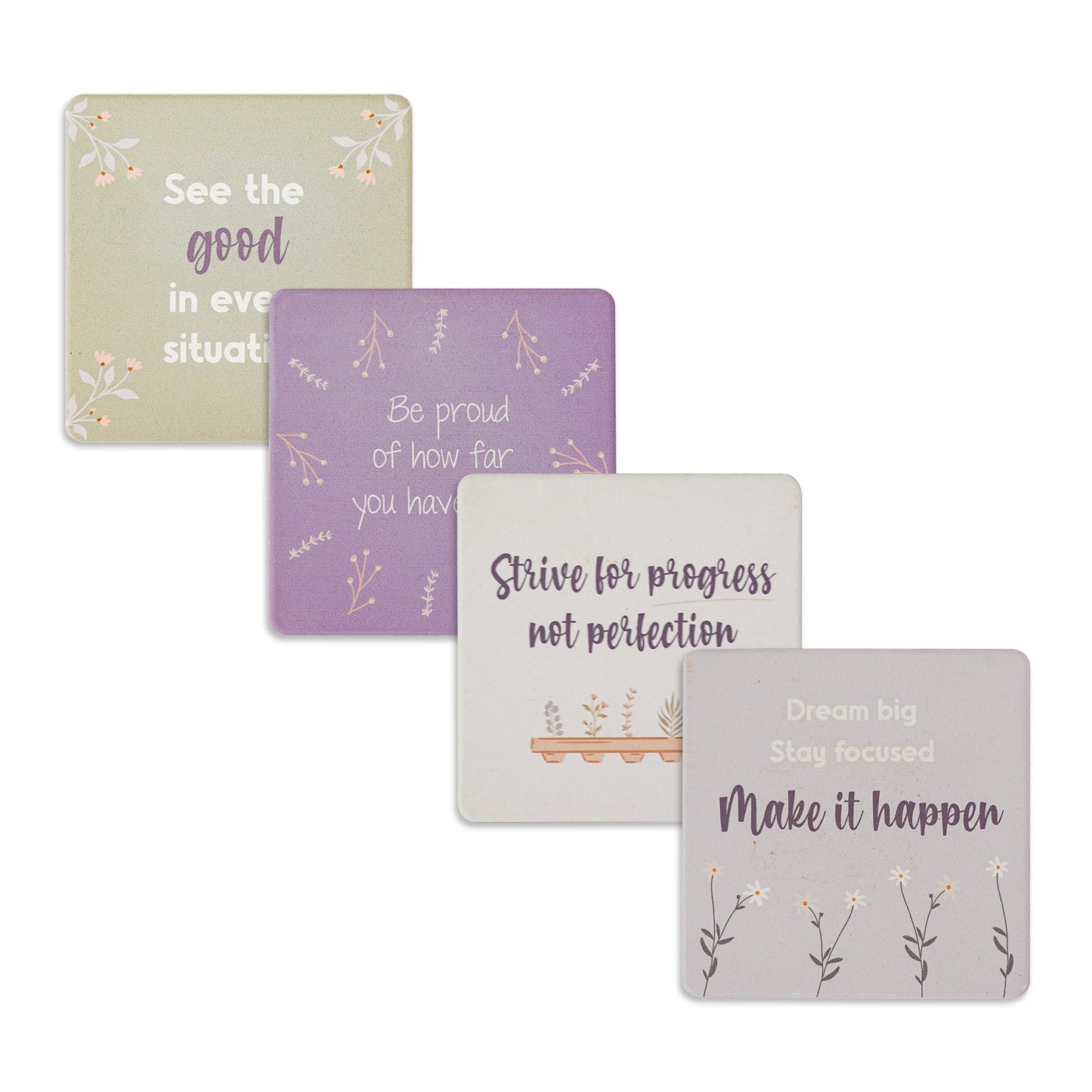 Positive Absorbent Drink Coasters Set of 4