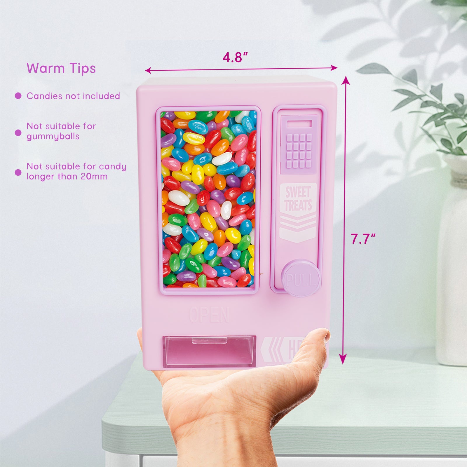 Distributeur de bonbons YOBRO rose WSG11292 