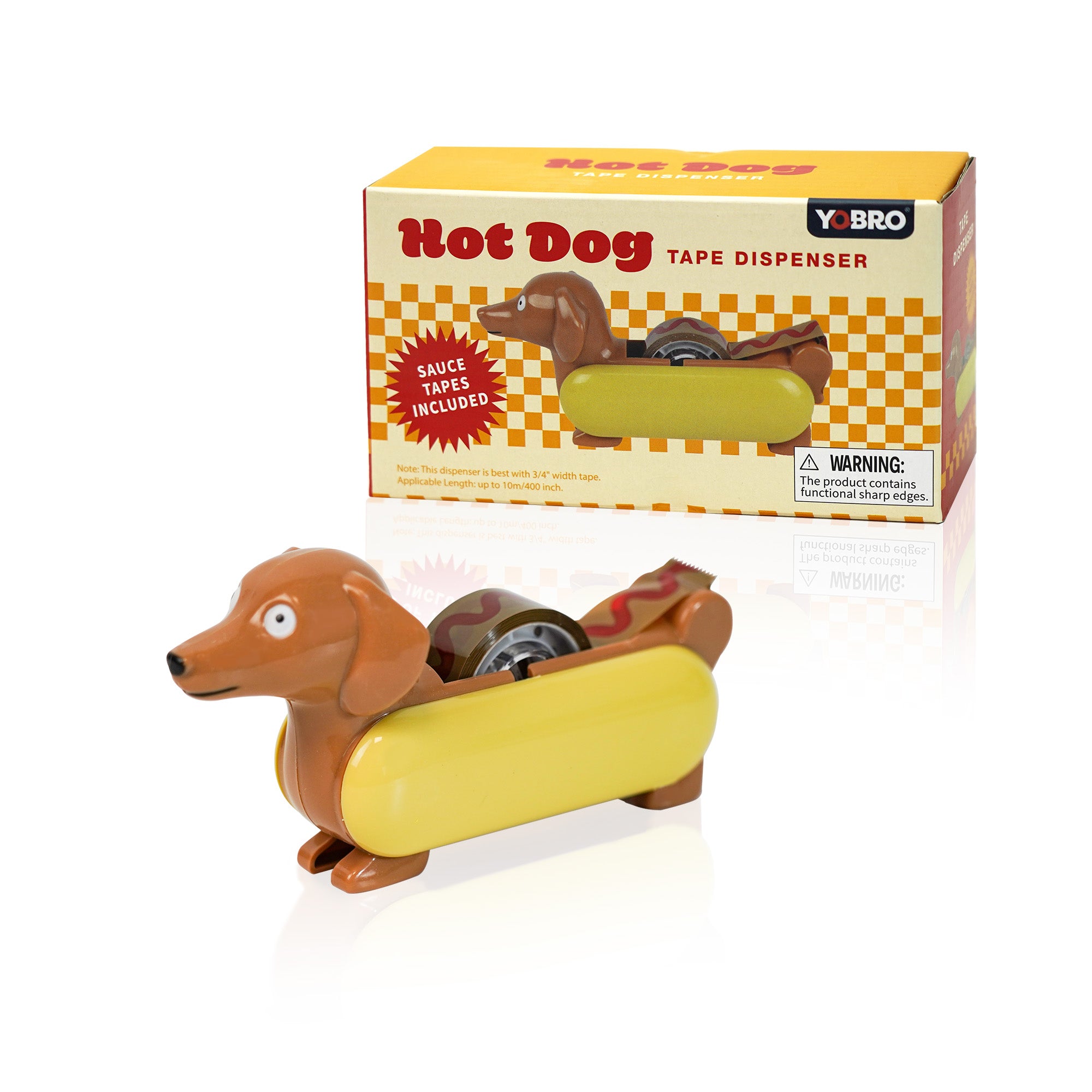 Hotdog Tape Dispenser, Cute Desk Organizer