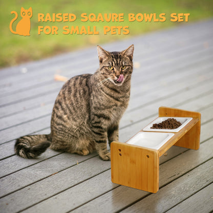 Yobro Elevated Dog Bowl Set with Stand