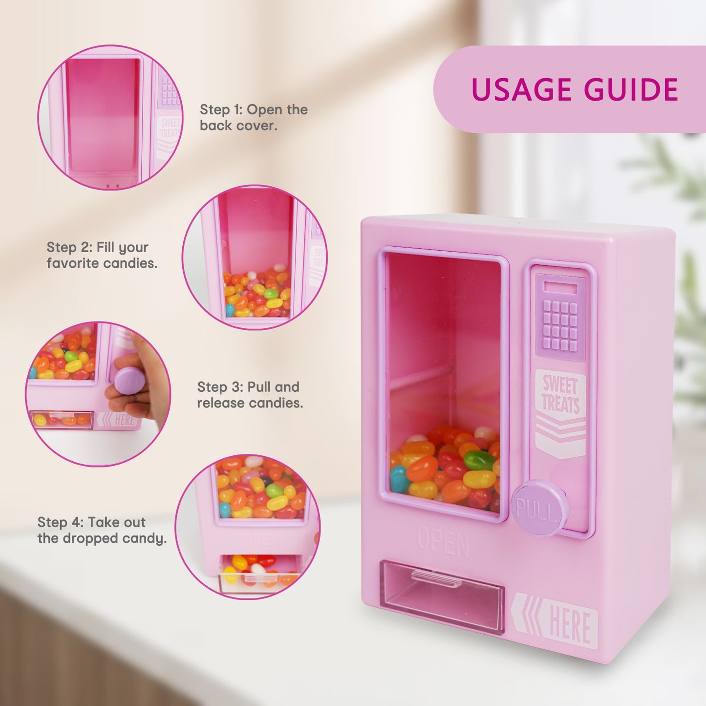 YOBRO Candy Dispenser Pink WSG11292