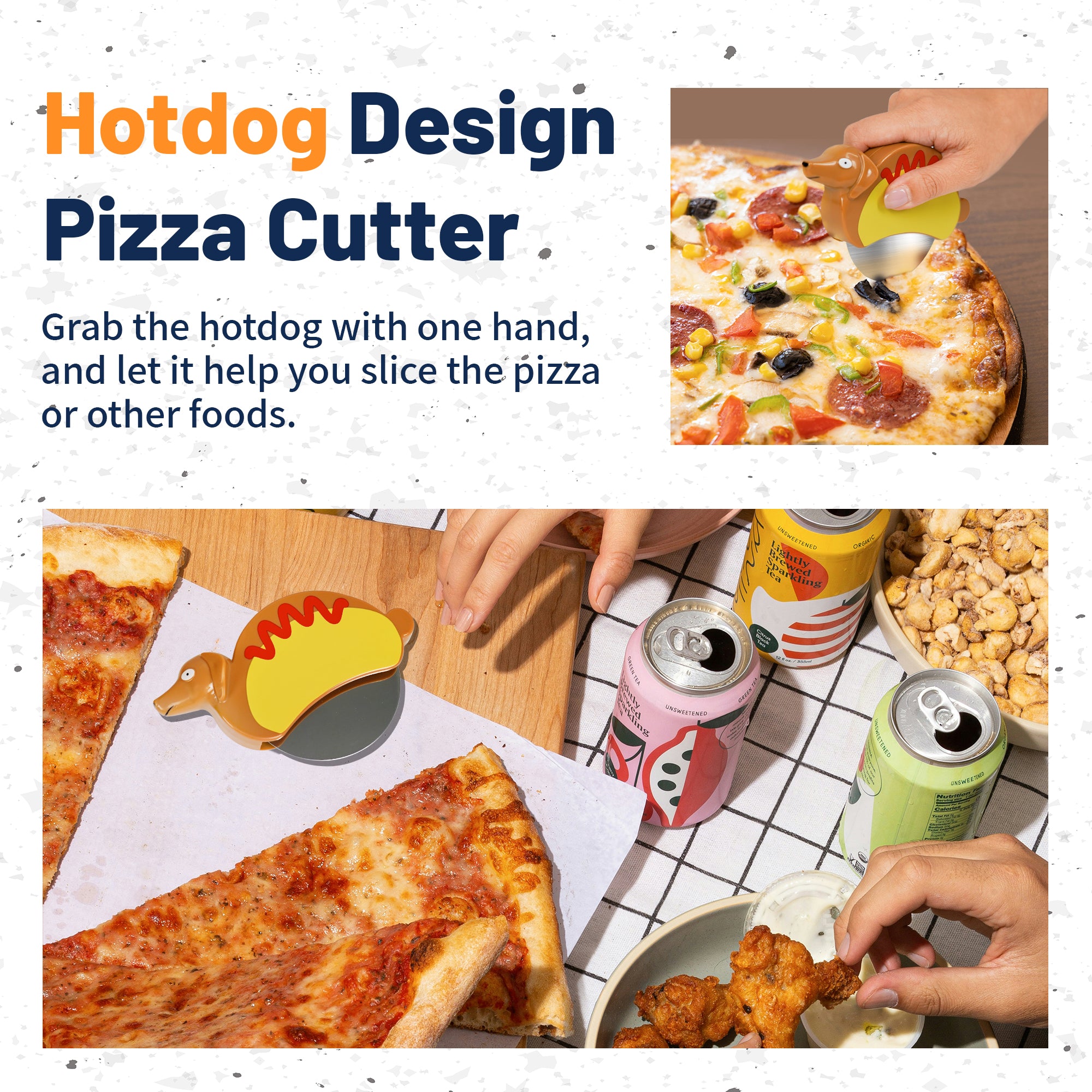 YOBRO Hot Dog Pizza Cutter Wheel, Funny Kitchen Gadgets and Kitchen Gifts, Gift for Dachshund Lovers