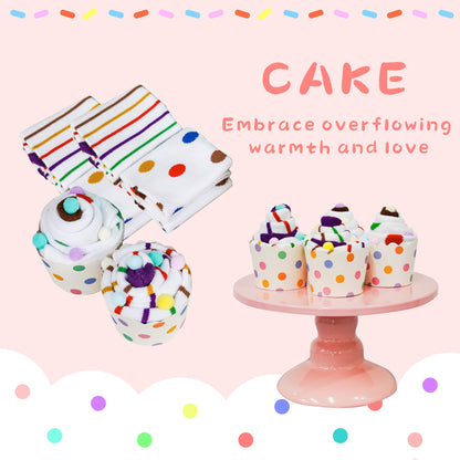YOBRO 2PK Cupcake Socks for Women Birthday Gift for Valentine's Day Christmas