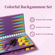 BUZZLEFUN Colorful Backgammon Set