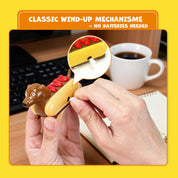 YOBRO Hot Dog Wind-up Dachshund Toys, Set of 2 – Ketchup & Mustard, Staring Desk Toy for Stress & Boredom Relief