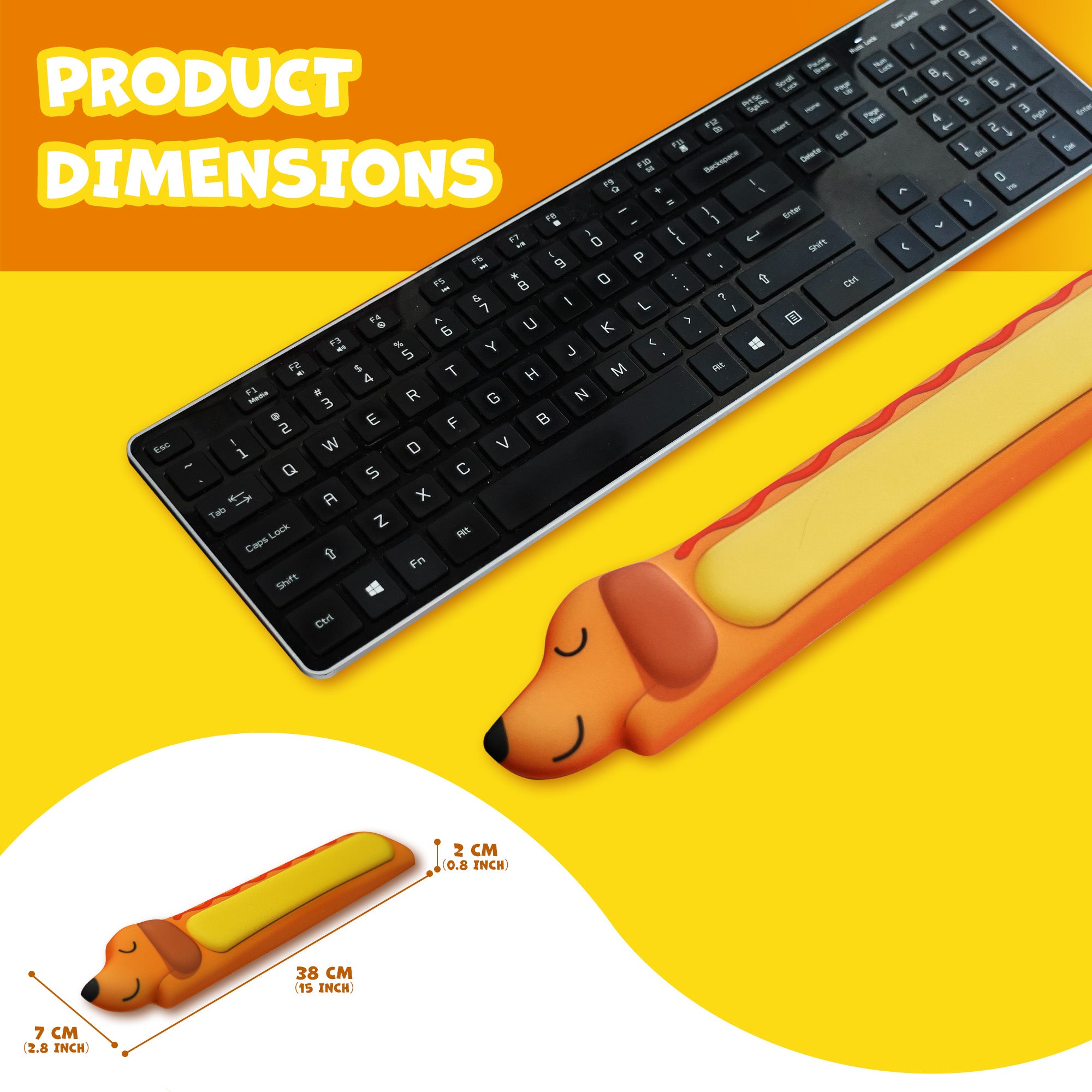 YOBRO Hot Dog Dachshund Wrist Rest for Keyboard – Funny Ergonomic Palm Support for Typing, Cute Desk Decor