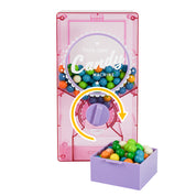 Retro Candy Dispenser,Candy Machine Transparent Pink or Purple- Gumball & Nut Dispenser for Coffee Bean Nuts,Fun Vending Machine for Home or Office,White Elephant Gifts,Stocking Stuffers for Family