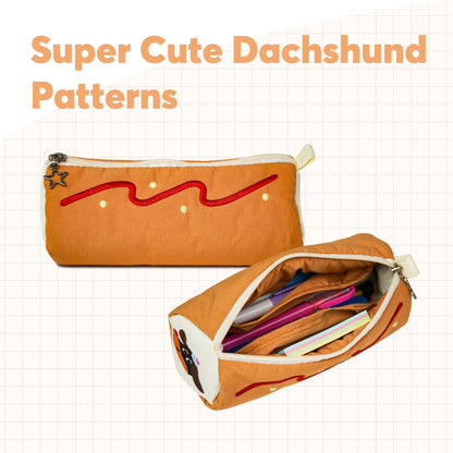YOBRO Cute Pencil Pouch, Small Pencil Case with Zipper,Cute Hot Dog Pencil Case for Girls and Boys