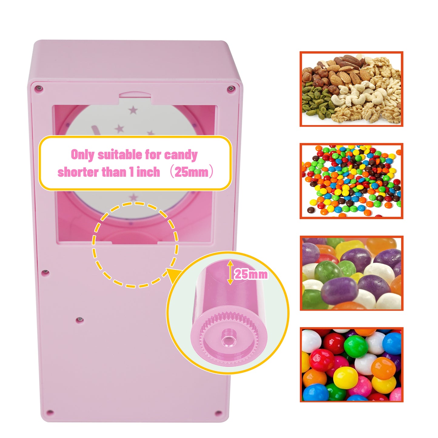 Retro Pink Candy Dispenser WSG12658