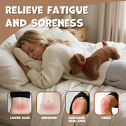 Dachshund Hot Water Bottle with Plush Cover, Cute Heat Pad for Pain Relief