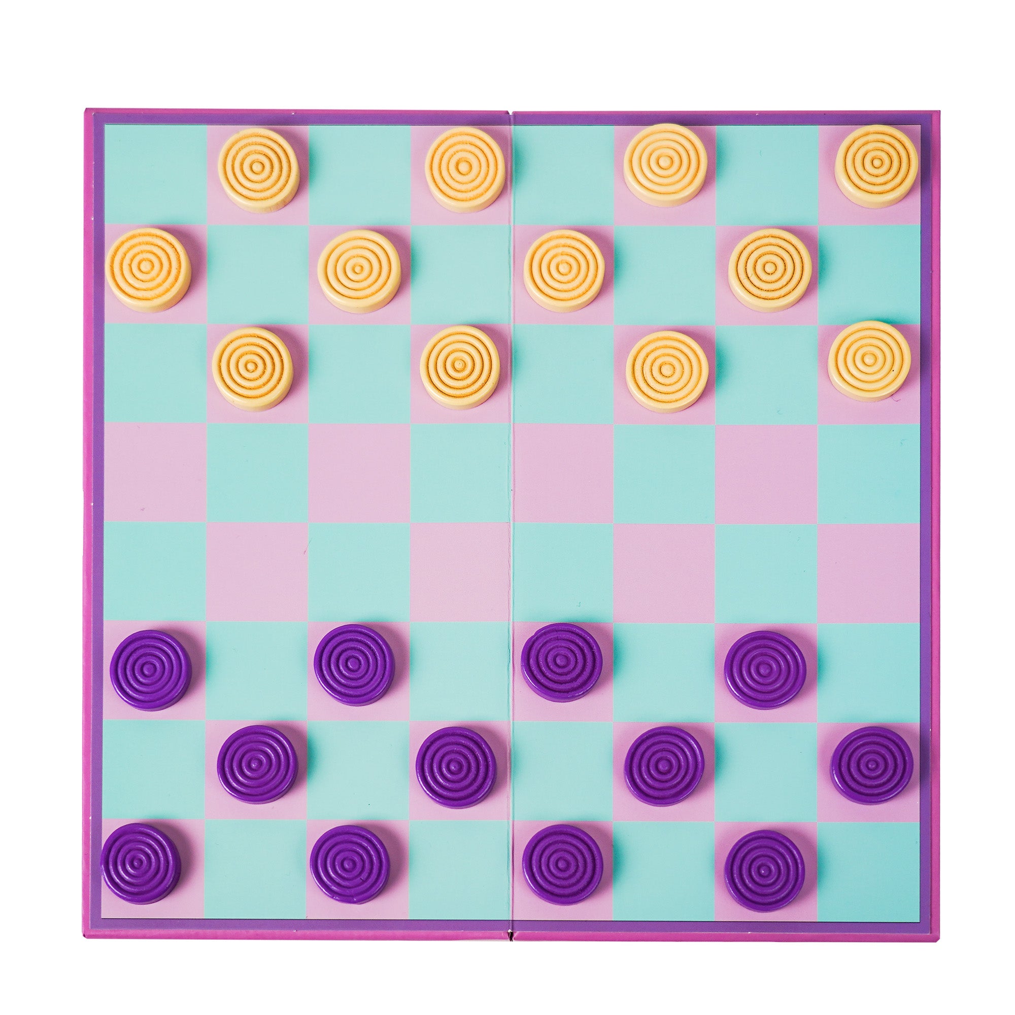 Classic Colorful Checkers Set – Family-Friendly Travel Game – YOBROGIFTS