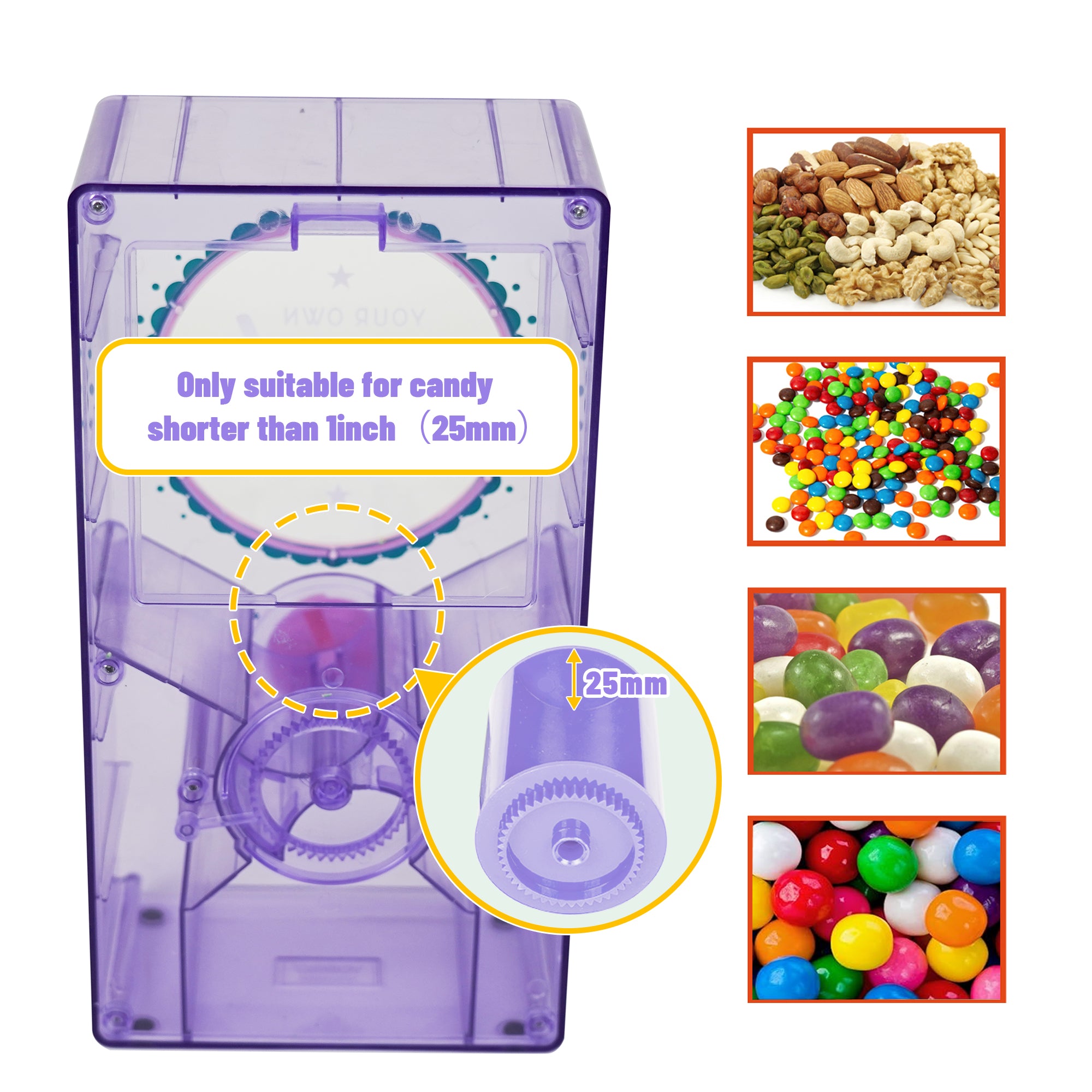 Retro Candy Dispenser,Candy Machine- Gumball & Nut Dispenser for Coffee Bean Nuts,Fun Vending Machine for Home or Office,White Elephant Gifts,Stocking Stuffers for Family