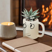 YOBRO Kaffeetasse mit Gesicht und trocken abwischbaren Markern