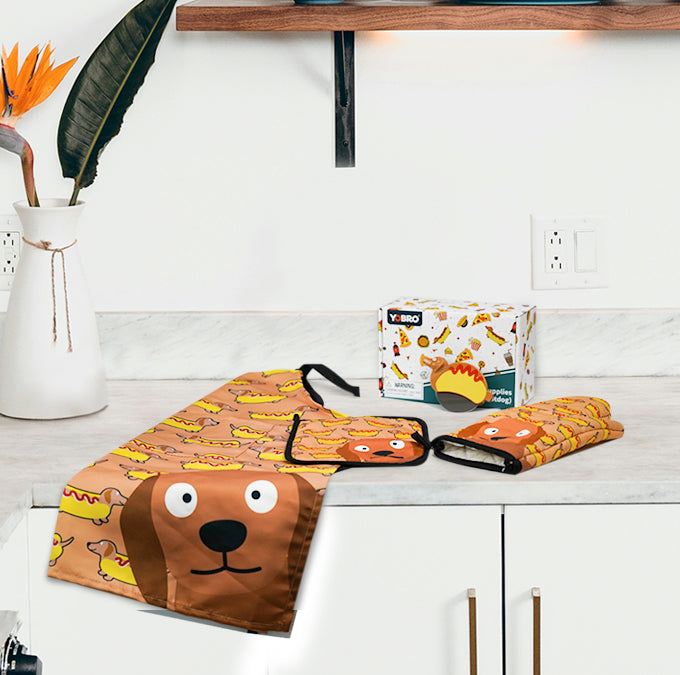 Cute Gift Hot Dog Kitchen Set of 4