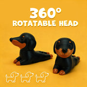 Dachshund Door Stopper, Laying Down Dog Door Stop, Black