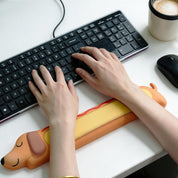 YOBRO Hot Dog Dachshund Wrist Rest for Keyboard – Funny Ergonomic Palm Support for Typing, Cute Desk Decor
