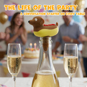 Hot Dog Silicone Wine Stopper,Airtight Seal Keeps Wine Fresh
