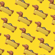 YOBRO Hotdog-Klebebandspender mit 4 Klebebändern (2 rote, 2 gelbe) 