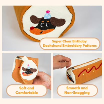 YOBRO Cute Pencil Pouch, Small Pencil Case with Zipper,Cute Hot Dog Pencil Case for Girls and Boys