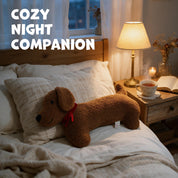 Dachshund Hot Water Bottle with Plush Cover, Cute Heat Pad for Pain Relief