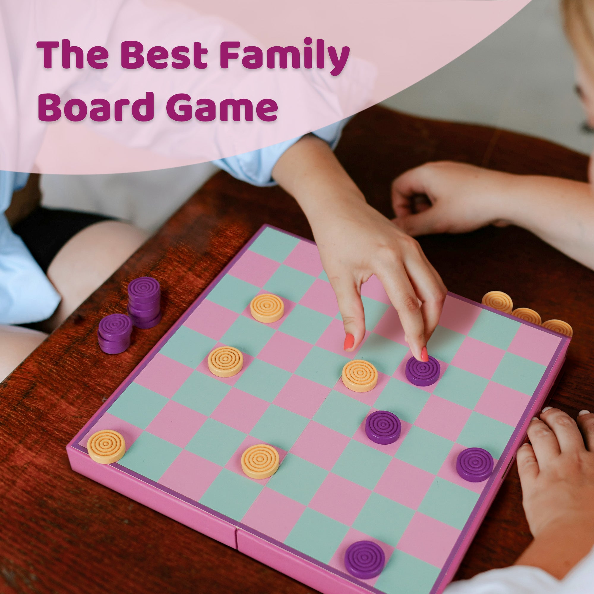 Classic Colorful Checkers Set – Family-Friendly Travel Game – YOBROGIFTS