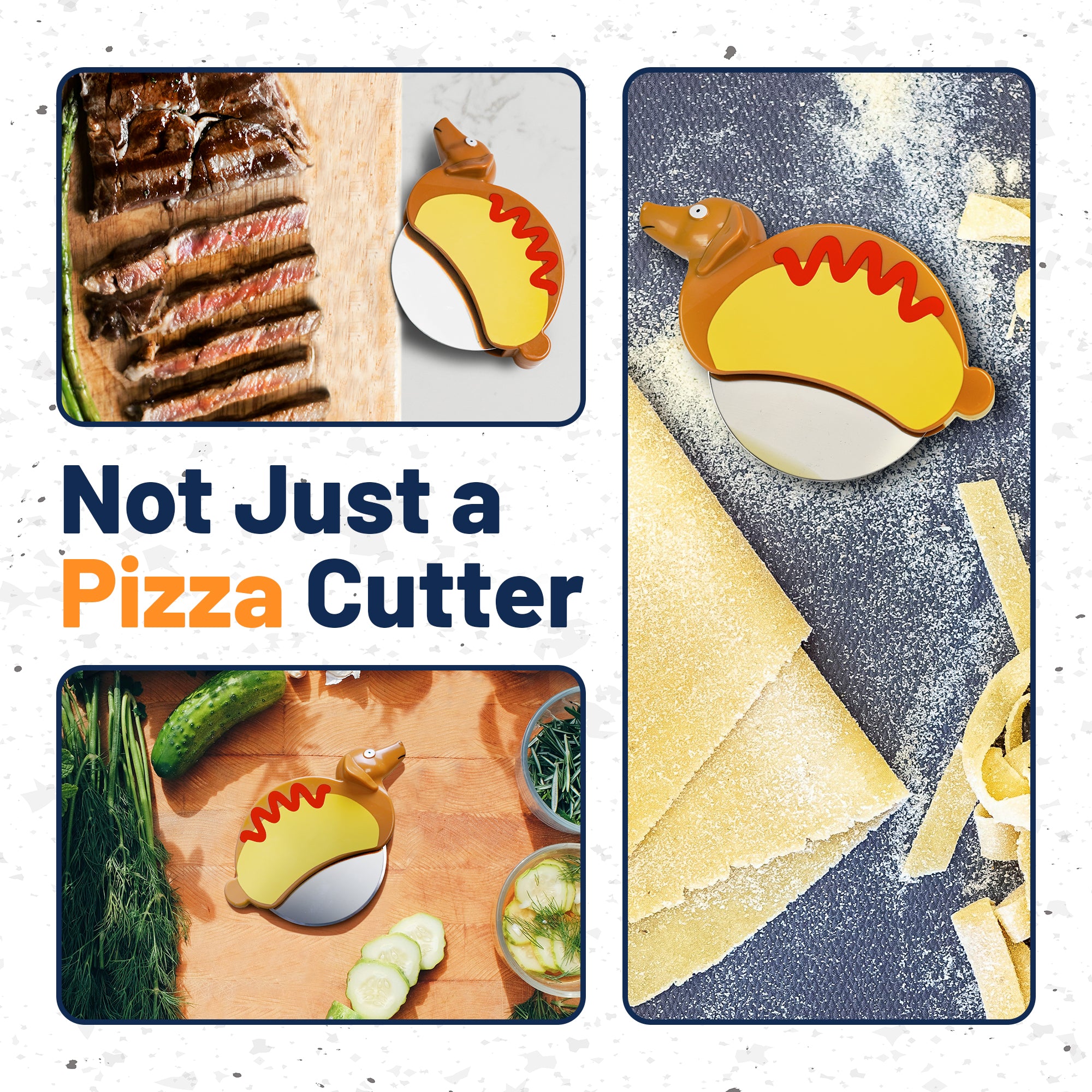 YOBRO Hot Dog Pizza Cutter Wheel, Funny Kitchen Gadgets and Kitchen Gifts, Gift for Dachshund Lovers