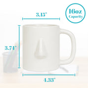 YOBRO Kaffeetasse mit Gesicht und trocken abwischbaren Markern