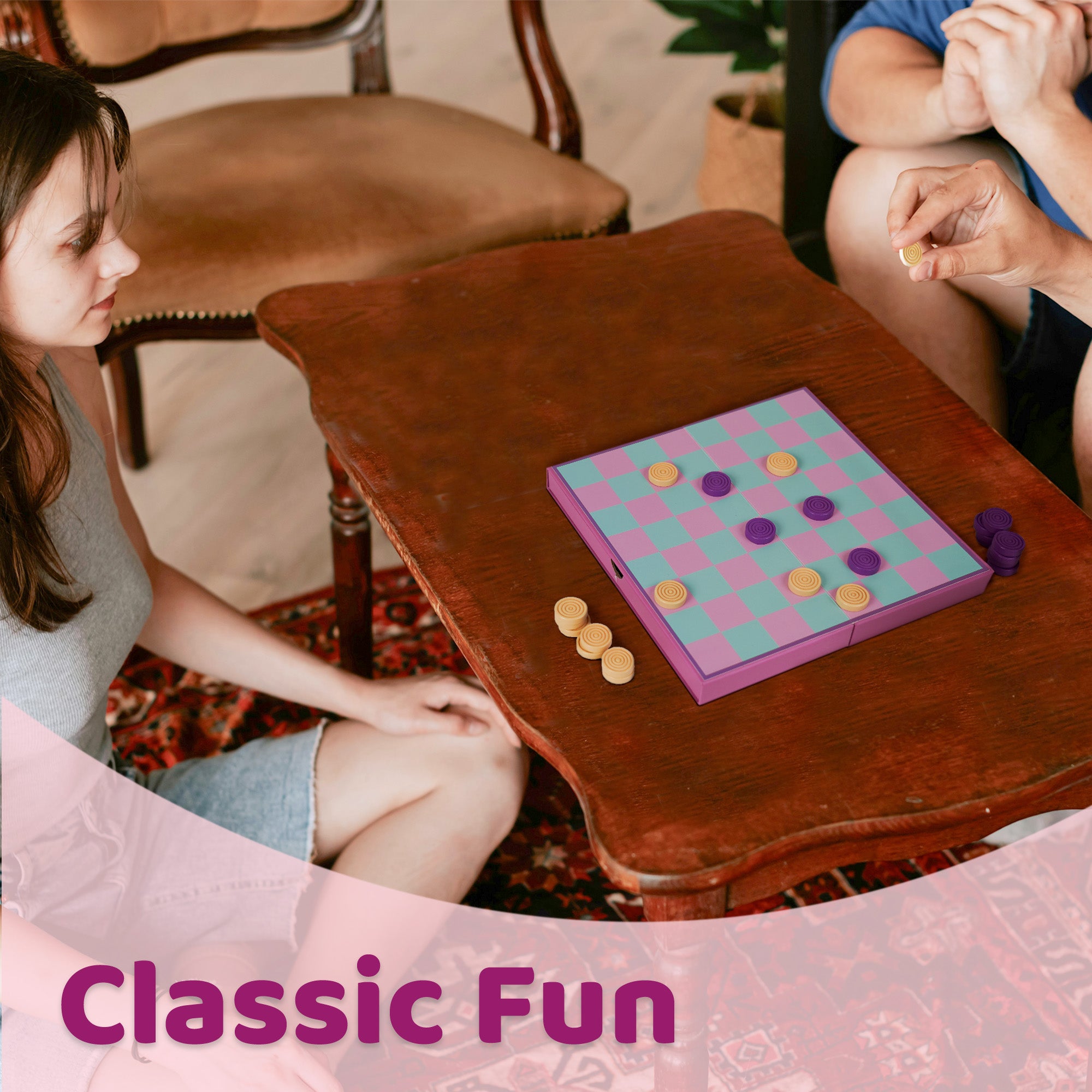Jeu de dames colorées