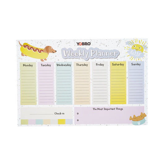 YOBRO Hot Dog Weekly Planner WSG13511