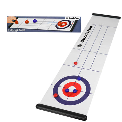 BuzzleFun Tabletop Curling Game for Kids & Family