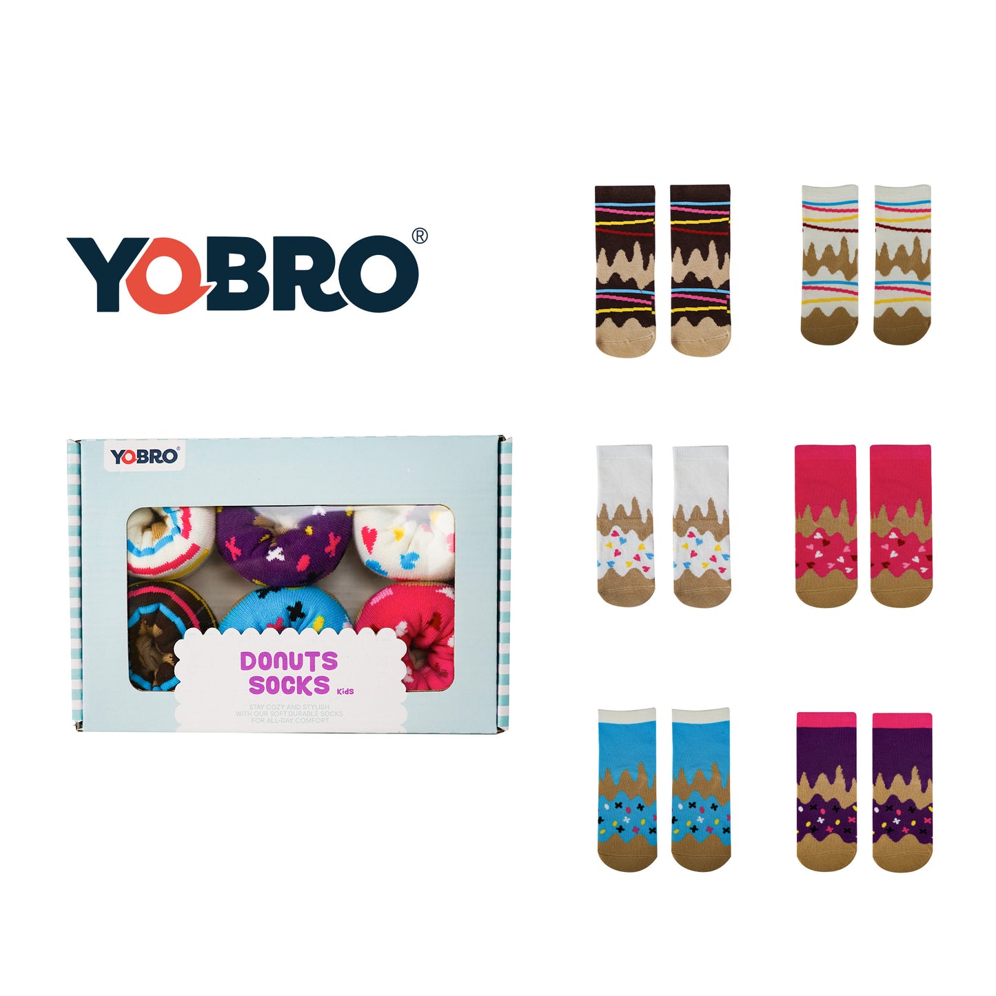 YOBRO Donuts Socken WSG11446 