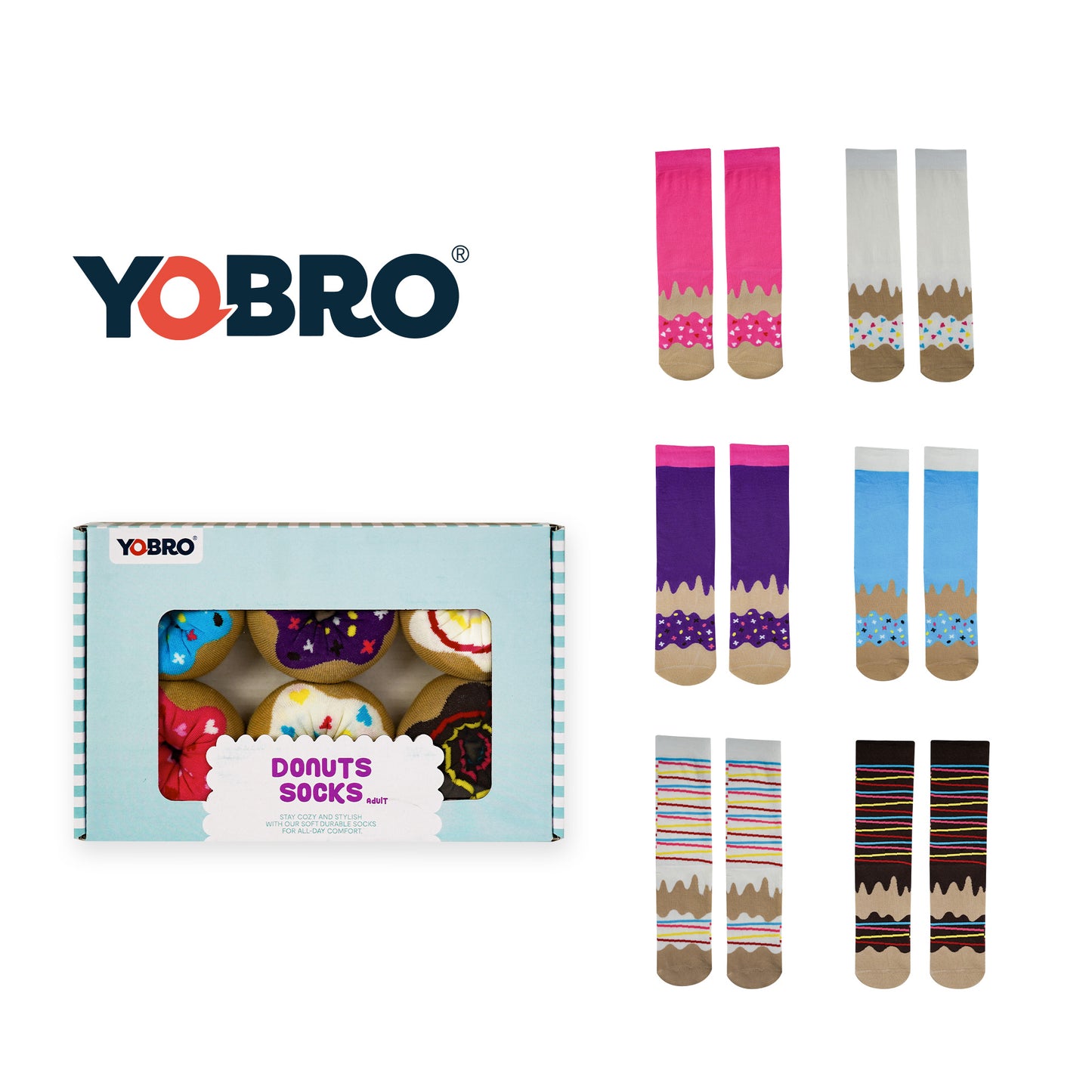 YOBRO Donuts Socken WSG11446 