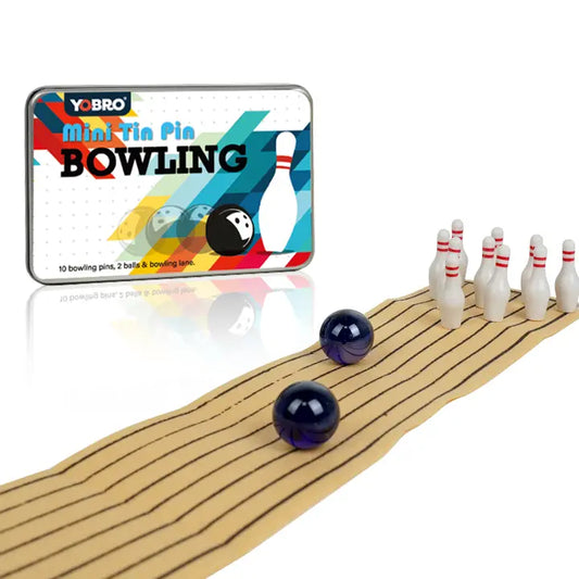 YOBRO Mini Tin Pin Bowling WSG4024 – Portable Desktop Bowling Game for Fun Anytime, Great Gift for Game Lovers