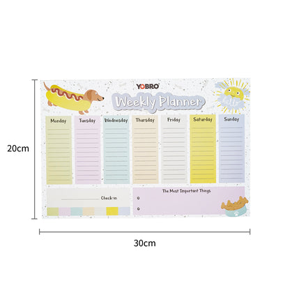 YOBRO Hot Dog Weekly Planner WSG13511