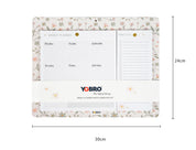 Bloc-notes hebdomadaires YOBRO Positivity avec repères magnétiques WSG13581