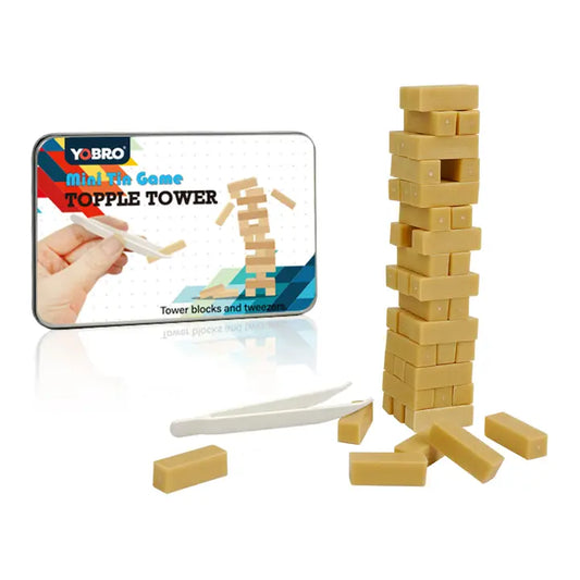 YOBRO Mini Stacking Blocks with Portable Tin box, Travel Game Set