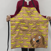 YOBRO Hot Dog Oven Mitts and Pot Holders with Cooking Apron set, with Pizza Cutter Wheel, Unique Gift Idea for Family & Dachshund Lovers