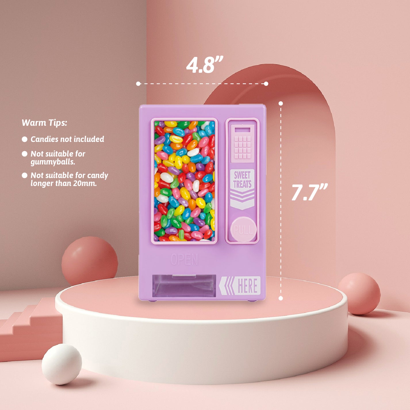 YOBRO Candy Dispenser Purple WSG11291 YOBROGIFTS