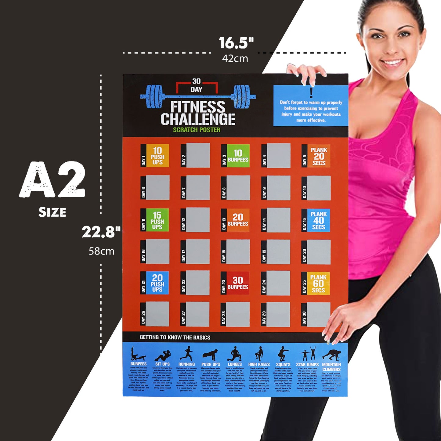 YOBRO 30 Days Fitness Poster WSG6538