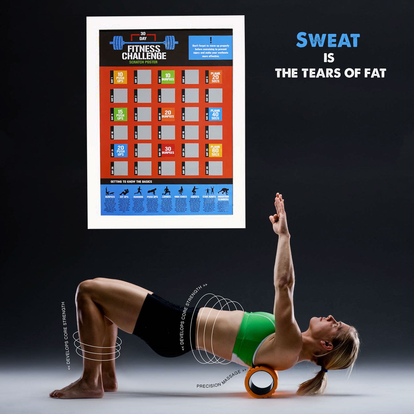 YOBRO 30 Days Fitness Poster WSG6538