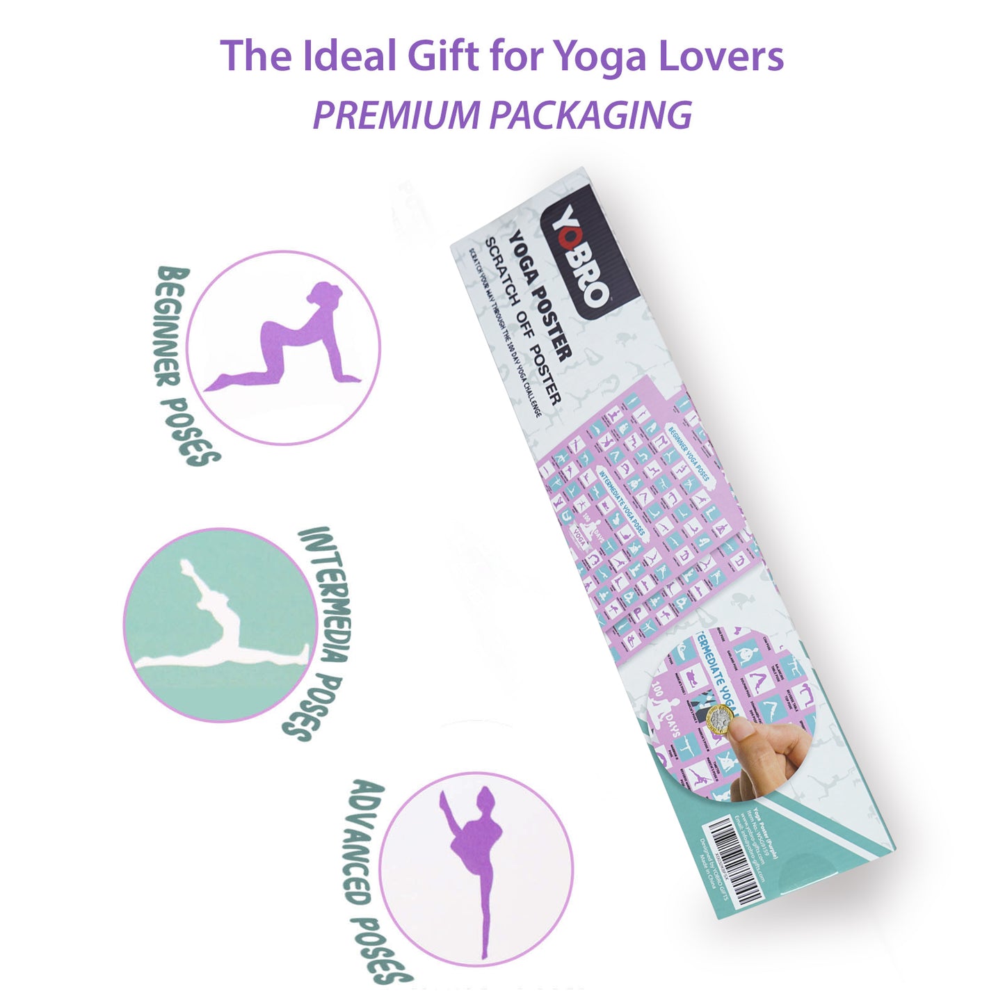 YOBRO 100 Days Yoga Poses Poster WSG9159