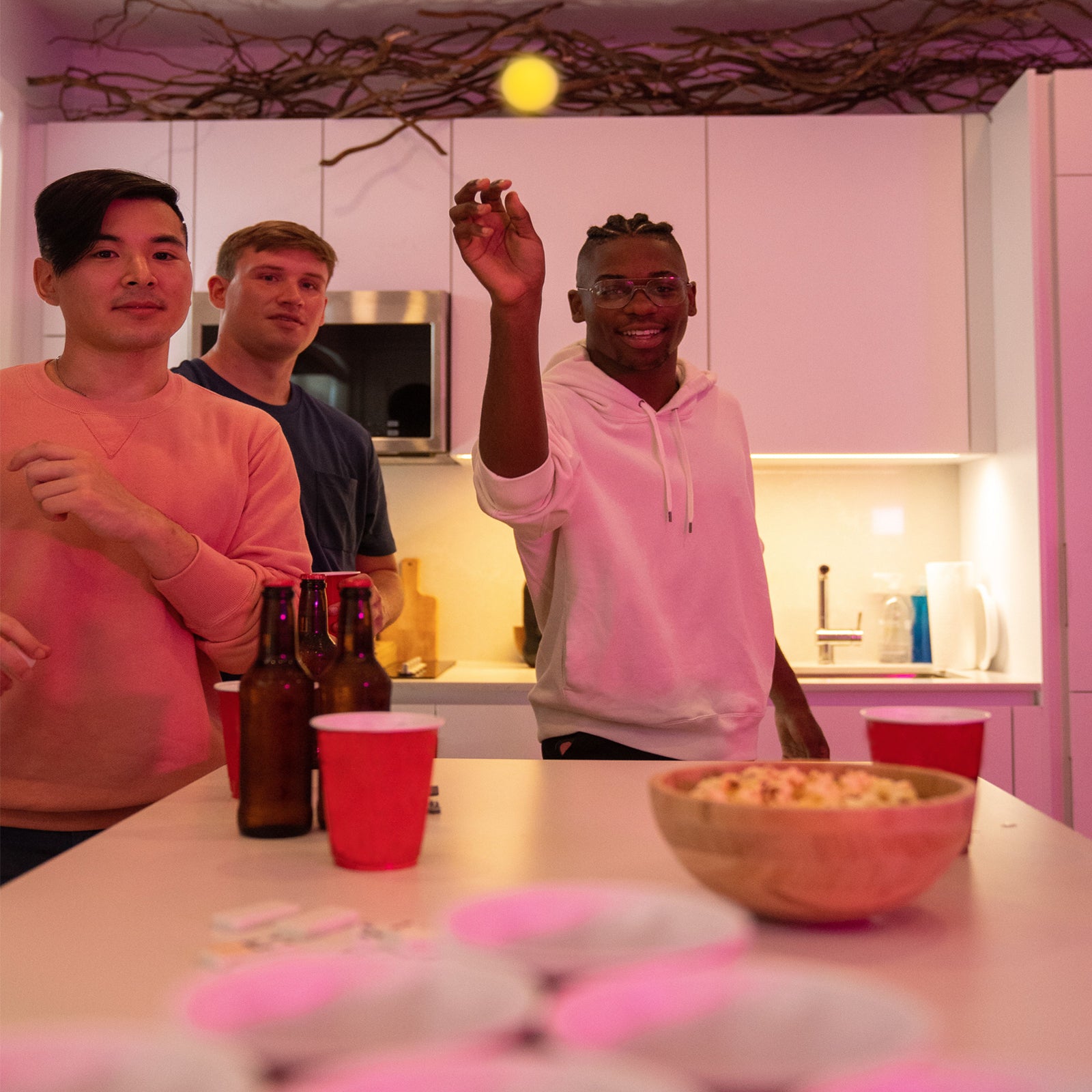 YOBRO Beer Pong Set Complete 12 Cups & 2 Red Balls America's #1 Drinking Game, Reusable